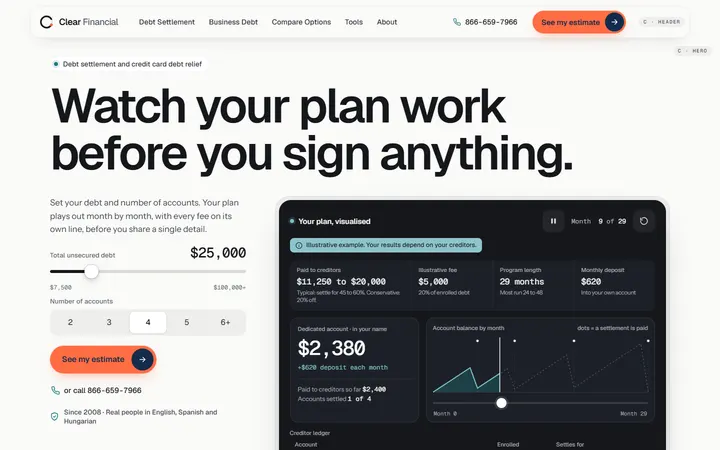 Concept C desktop first screen